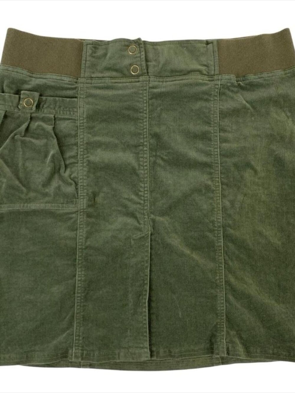 Prana Corduroy A-Line Mini Skirt Womens Size M Green